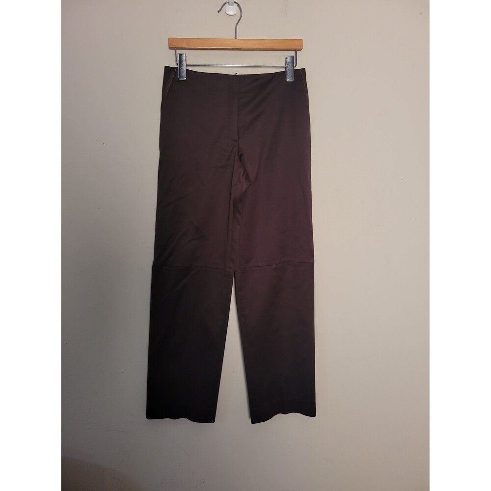Emporio Armani Brown Straight Leg Pants Sz 44 Old Money Quiet Luxury